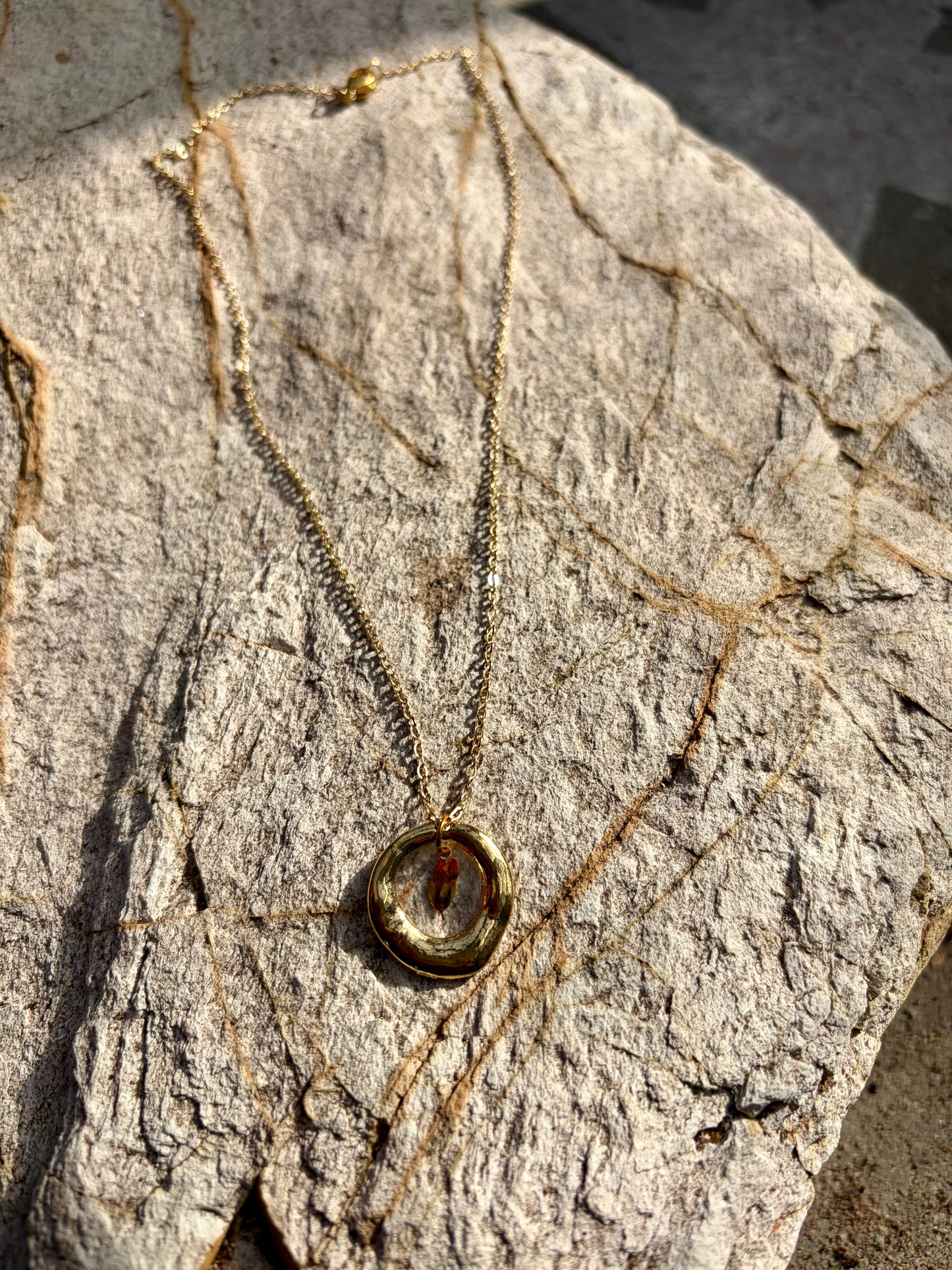 Heritage Central Coast Wildflower Pendant - red fuscia