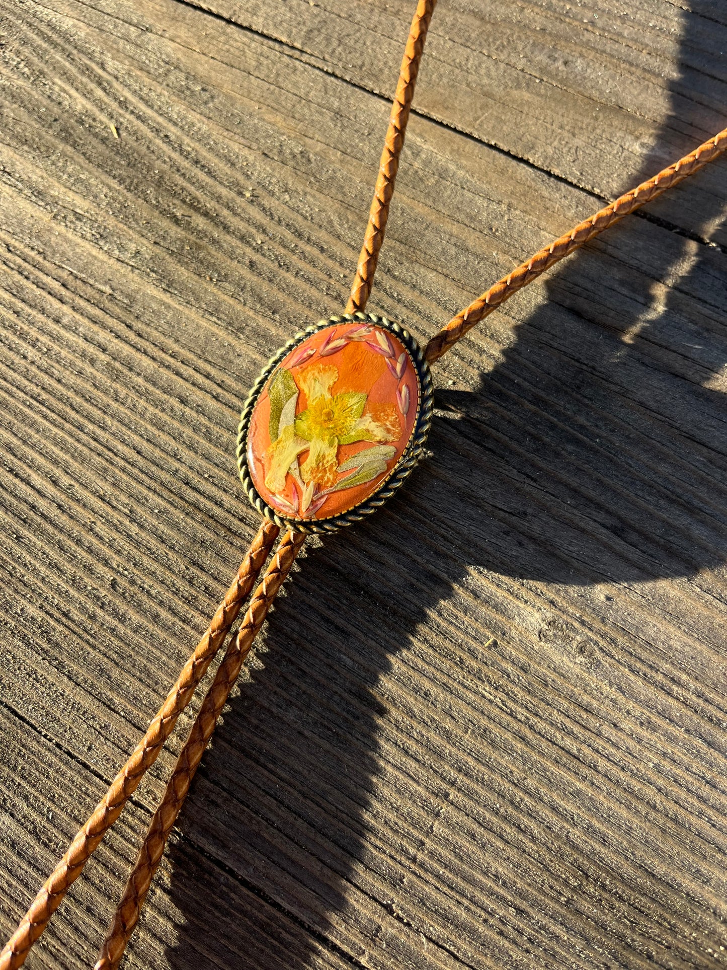 30mm Flannel Bush and grass on burnt orange