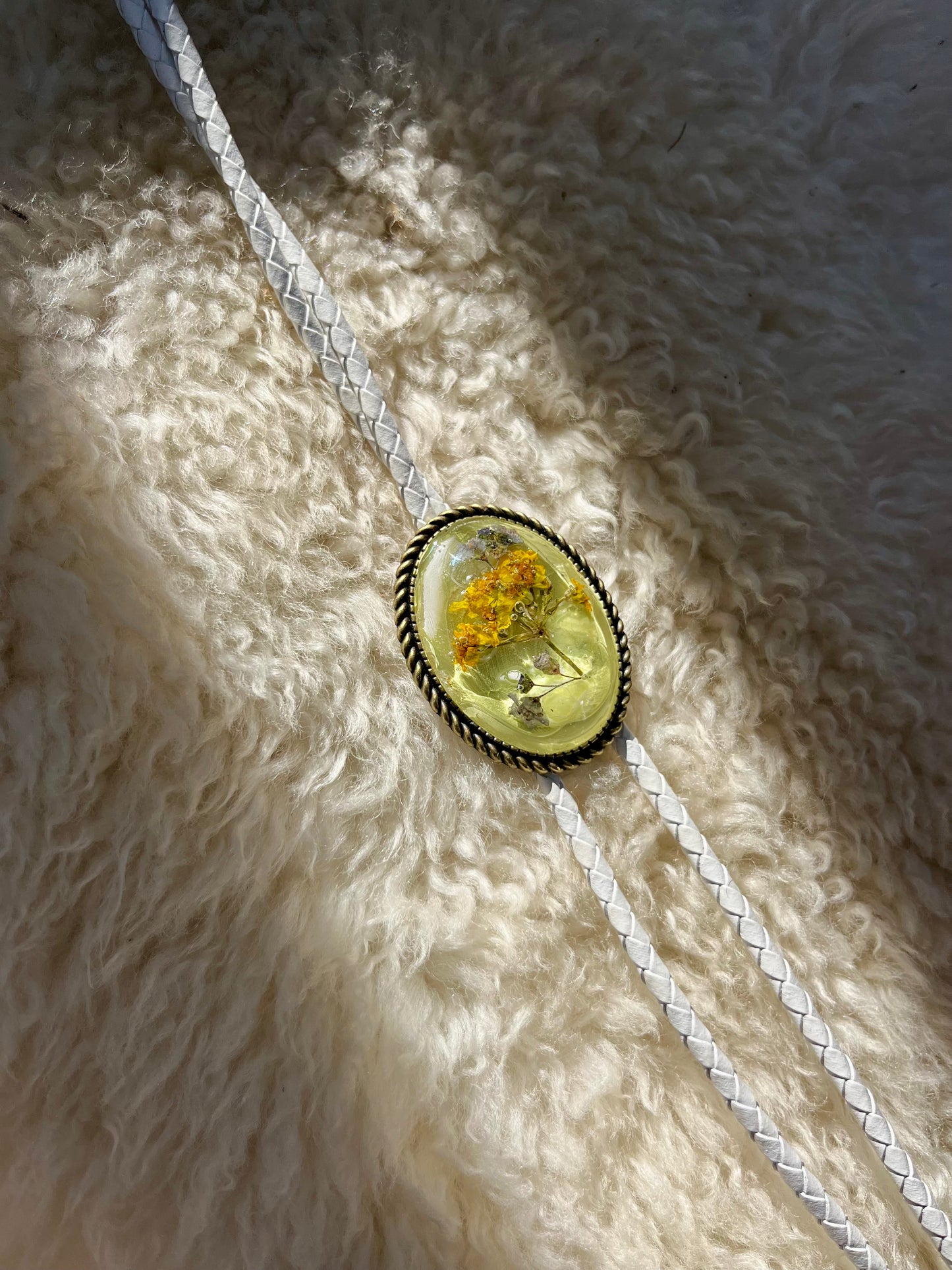 30mm Yellow Yarrow + Butter Yellow