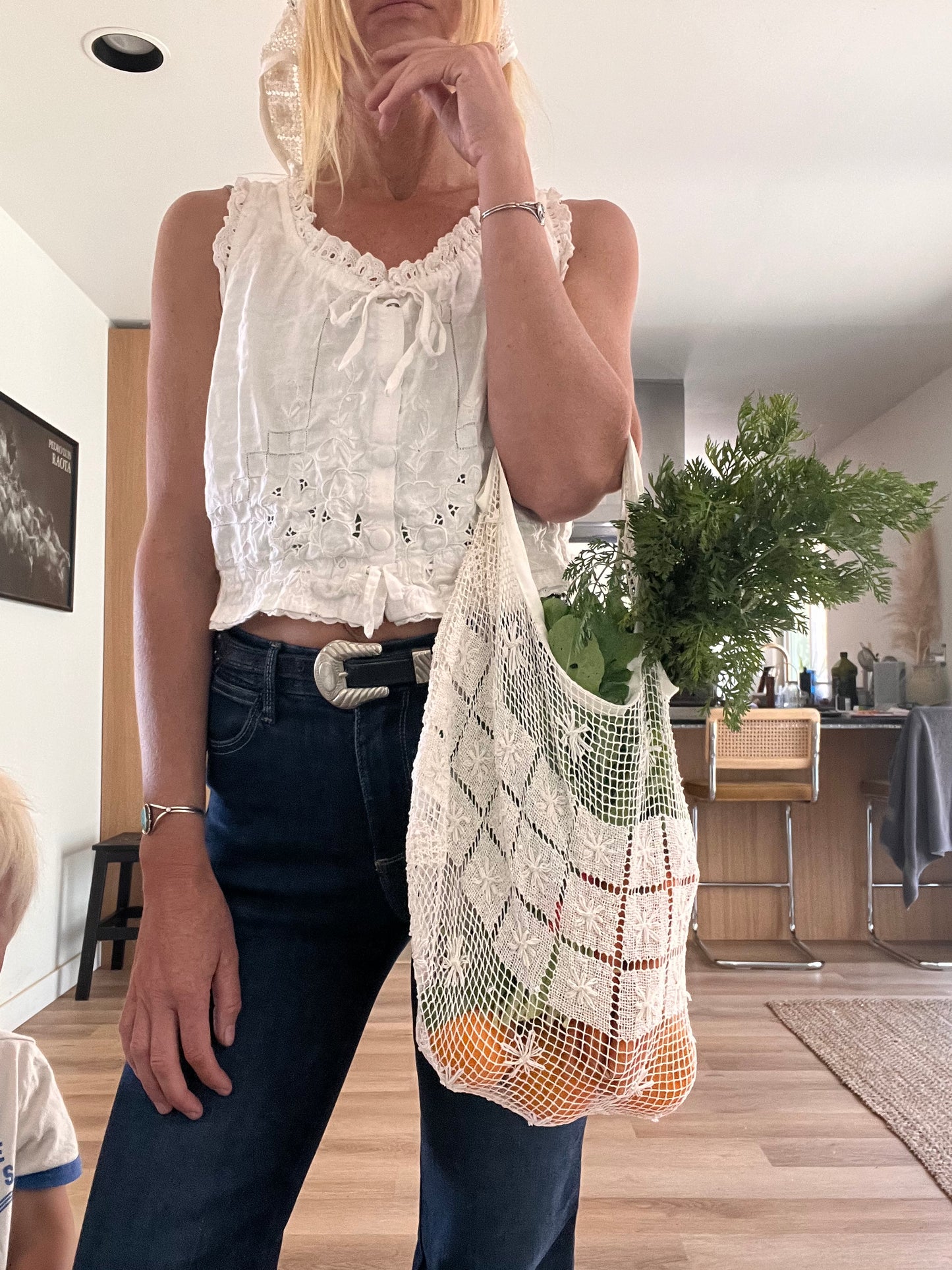 Vintage Lace Tote - Large