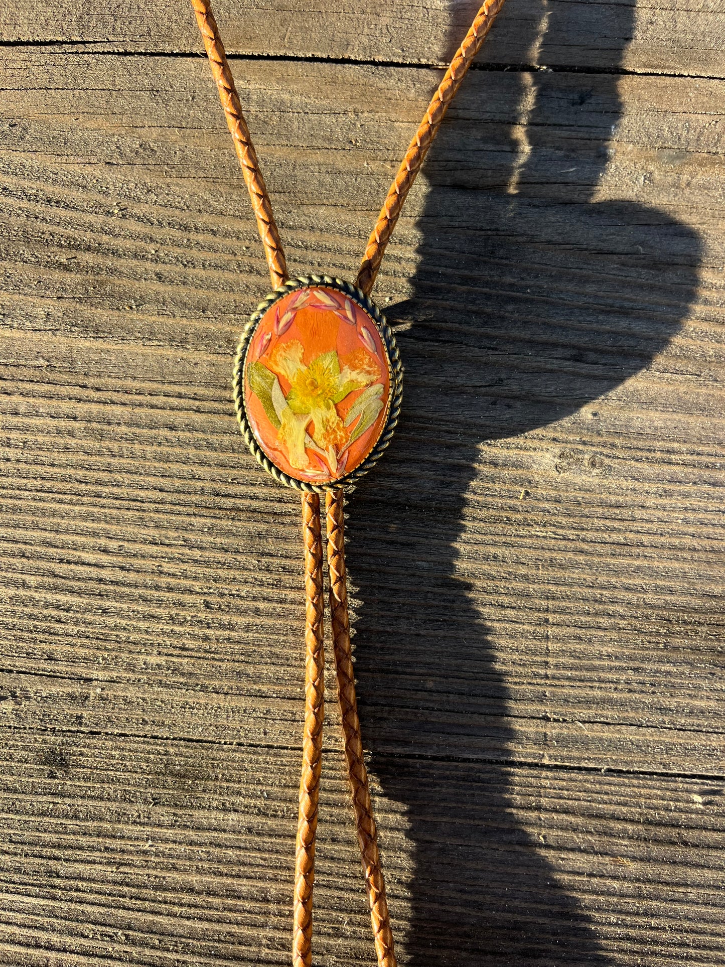 30mm Flannel Bush and grass on burnt orange