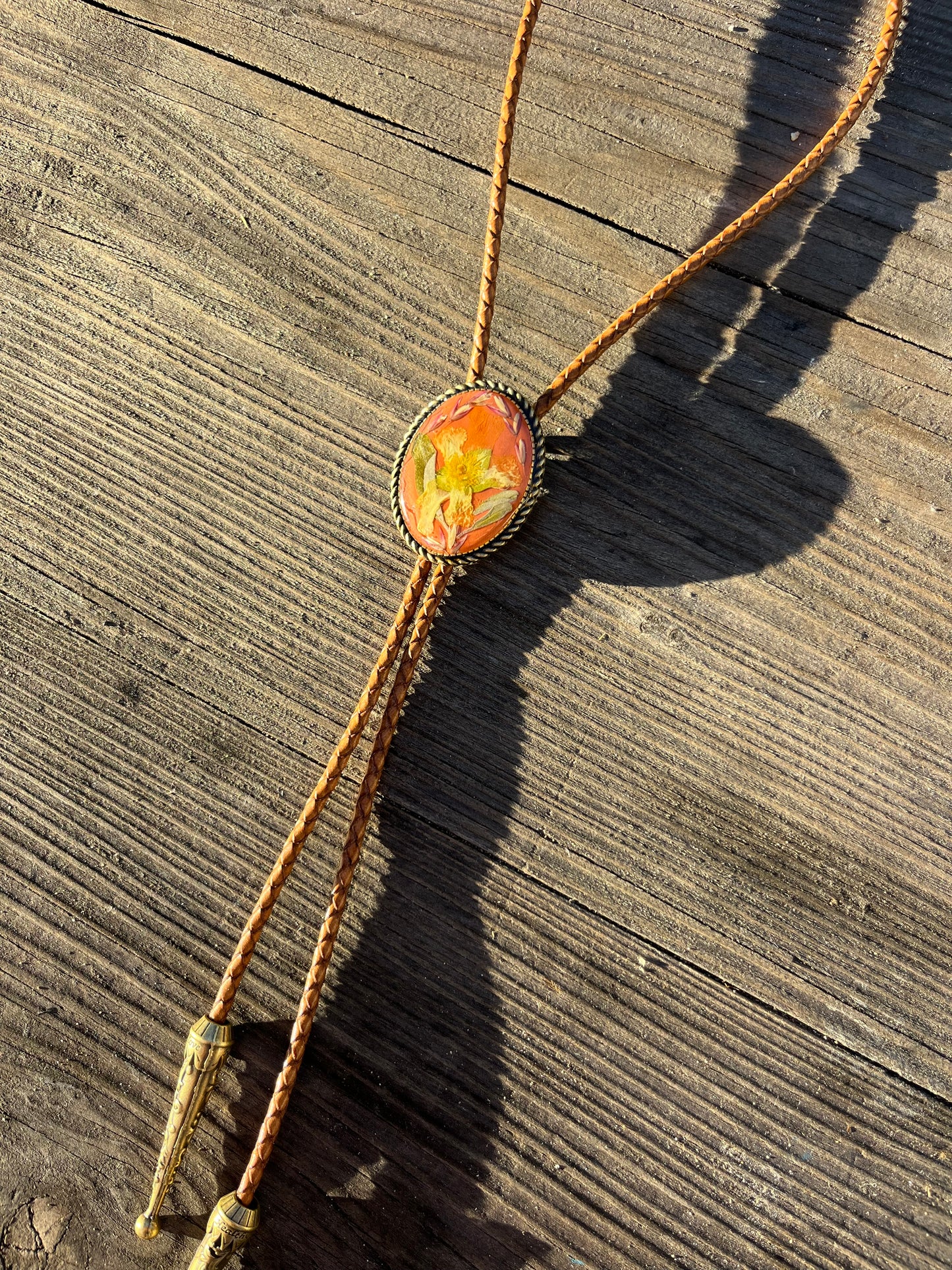 30mm Flannel Bush and grass on burnt orange