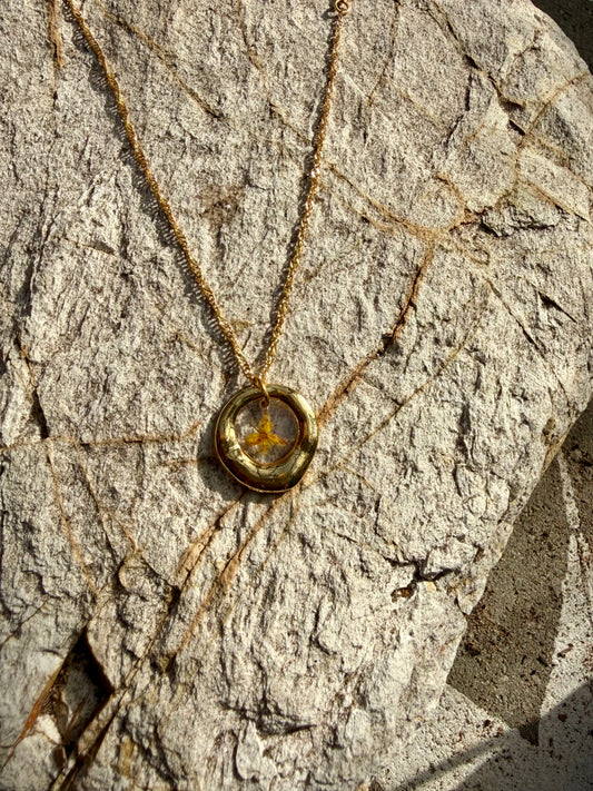 Heritage Central Coast Wildflower Pendant - yellow wildflower